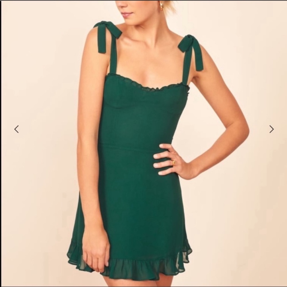 Reformation Christine Dress Forest Geen Sz 2